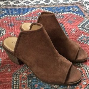 Lucky Brand open toe slip on heels. Size 7